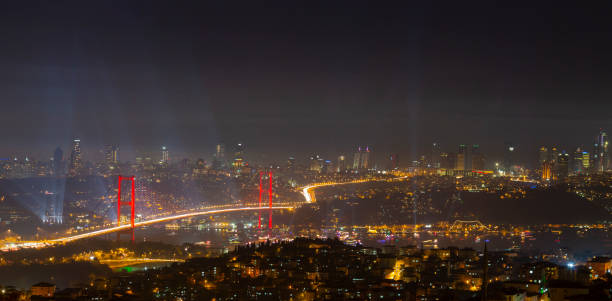 istock Celebration with fireworks. Istanbul Turkey 1414236458