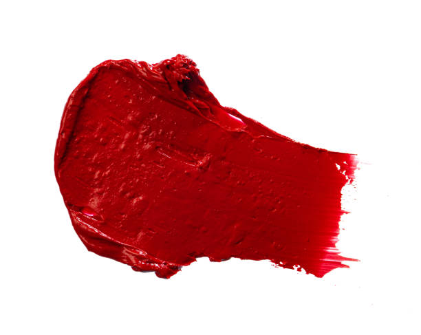 istock Lipstick swatch sample on white background. Close up. 1414239055