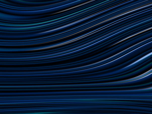 военно-морской волновой рисунок абстрактное море глубокий темно-синий чирок черный омбре светлый фон длинная экспозиция волнистая технол� - single line in a row blue water стоковые фото и изображения
