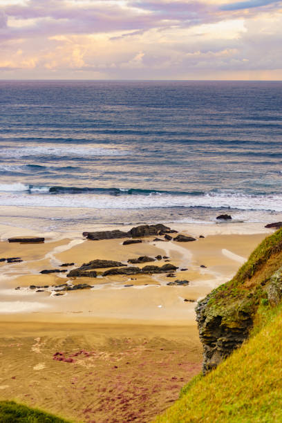 istock Asturias coast with Carniciega beach in Spain. 1414243408