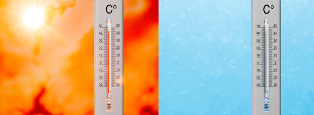 Thermometers with above 40° C T and below -20° C temperatures Thermometers with above 40° C T and below -20° C temperatures temperatur stock pictures, royalty-free photos & images