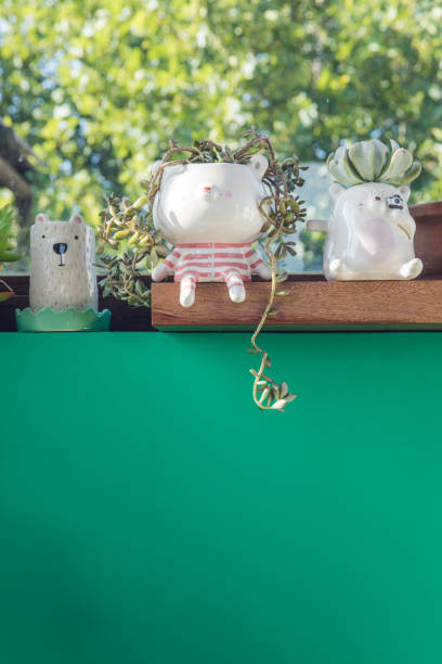 istock Ceramic pots with animal shapes 1414244224