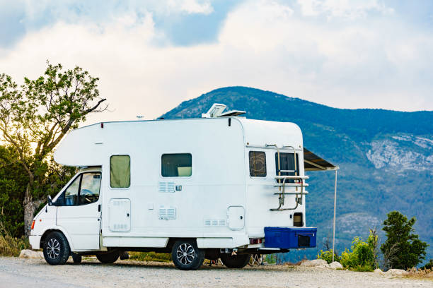 a recreational vehicle on a road