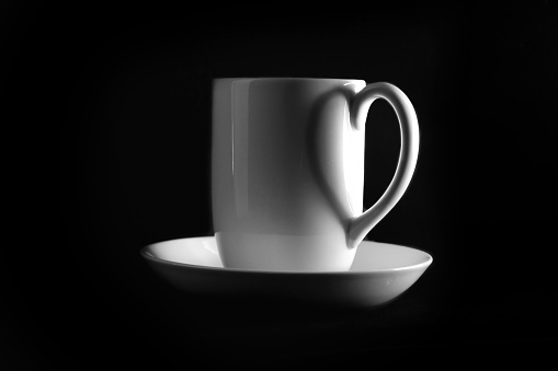 porcelain mug with a heart-shape