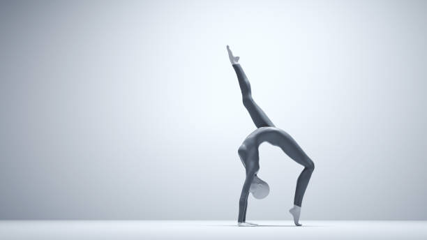 istock Woman dancing on white background. 1414250728