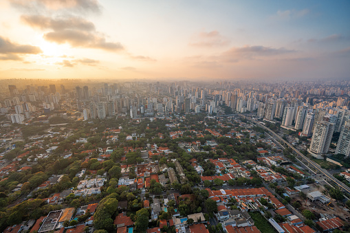 Aerial View of Brooklin Velho neighborhood - Sao Paulo, Brazil