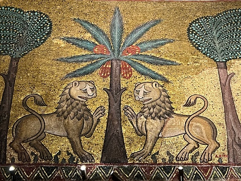 Byzantine style mosaics in Palermo, Sicily