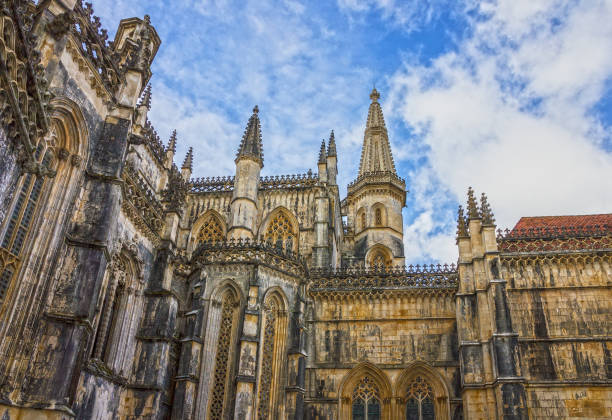Portugal Monastery Bathalha church building. Gothic art architecture - Dominican medieval monastery, UNESCO World Heritage