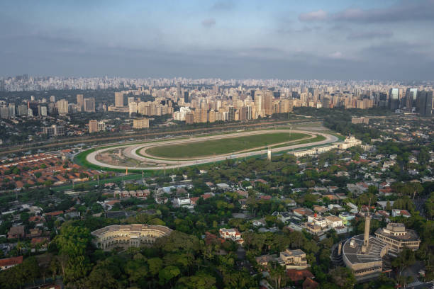 Jockey Club Racecourse - Sao Paulo, Brazil Jockey Club Racecourse - Sao Paulo, Brazil derby city stock pictures, royalty-free photos & images