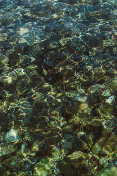 istock Sea texture or background. Stones with turquoise sea water. 1414257465