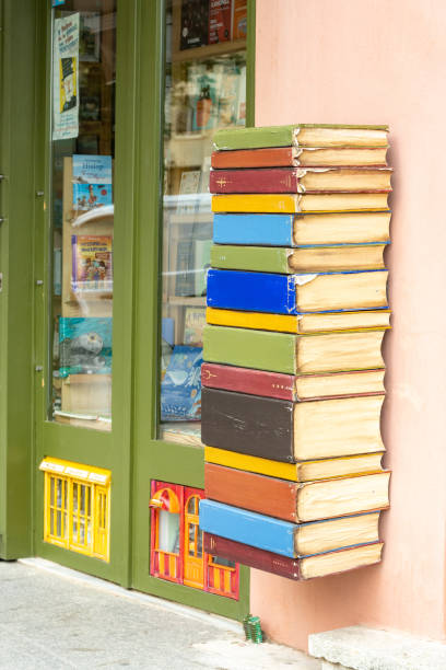 Bookshop at Rethymnon Town on Crete, Greece, with identifiable details on the books.