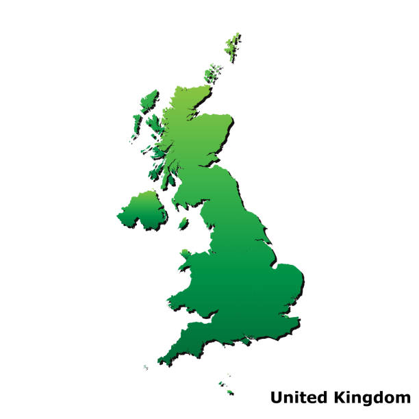 United Kingdom Map United Kingdom Map 3d uk map stock illustrations