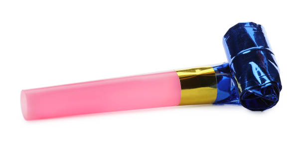 istock Bright party blower isolated on white. Festive item 1414263680
