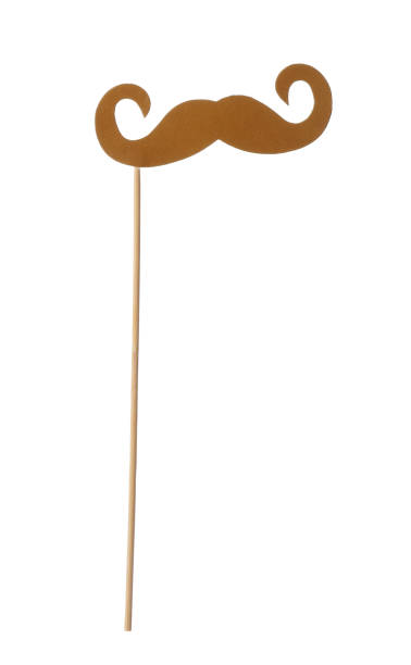 istock Paper mustache isolated on white. Party item 1414263856