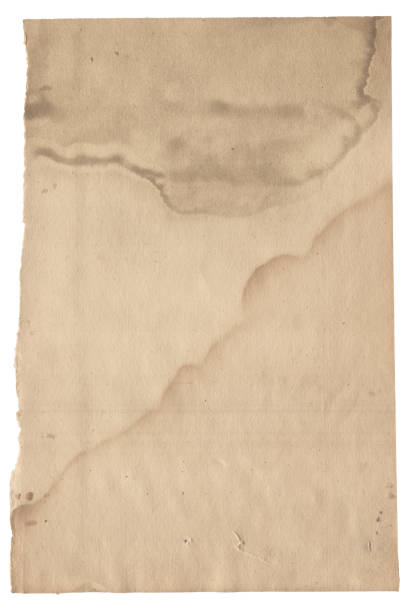 istock Old vintage rough paper with scratches and stains texture isolated 1414266544