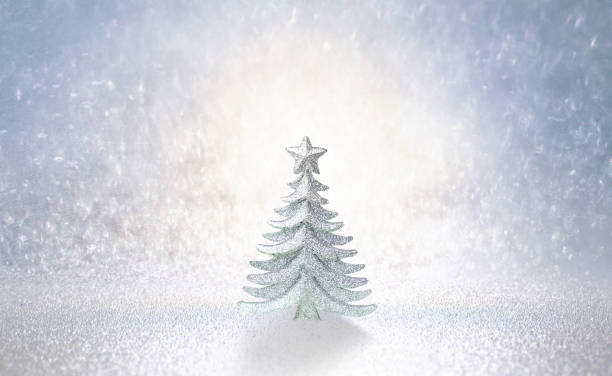 istock Template for card — Christmas tree on a on a sparkling background. 1414266592
