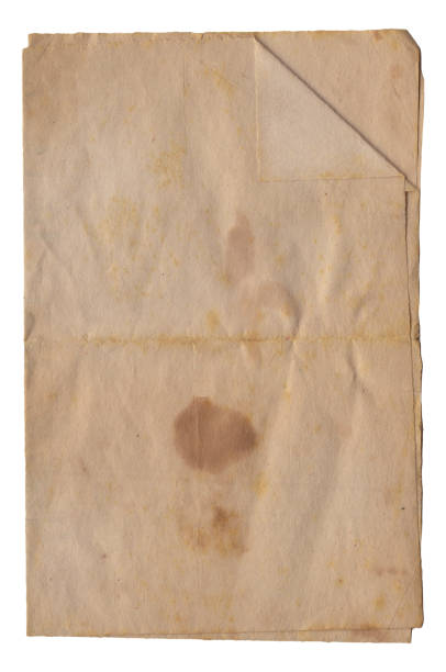 istock Old vintage rough paper with scratches and stains texture isolated 1414268375