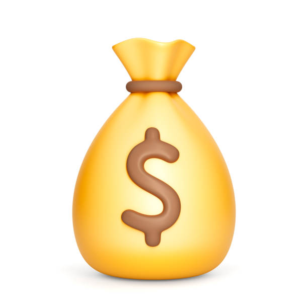 istock Money bag with dollar icon isolated on white background 1414270372