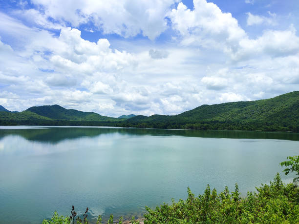 istock Beutiful mountain lake water landscape 1414280777