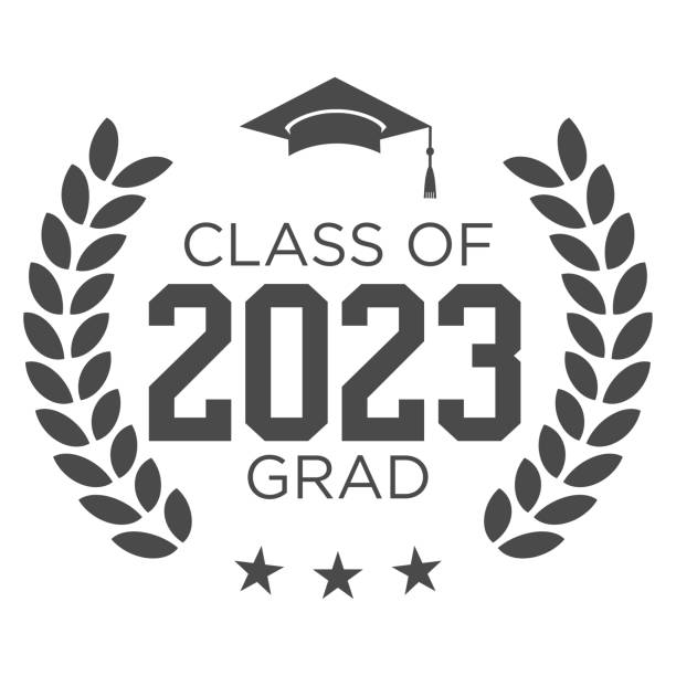 Senior 2023 Graduation - Graduating Senior Class of 2023 Class of 2023 Graduation - Graduating Senior Class of 2023 bachelor's degree stock illustrations