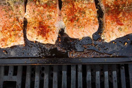 Close up of Grilled salmon