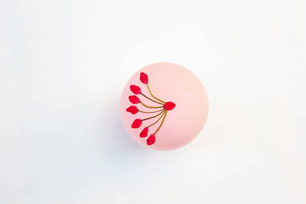 Easter egg with colorful background with floral decoration
