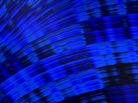 Navy Blue Black Abstract Pixel Pattern Futuristic Neon Light Technology Speed Background Wave Grid Layered Texture Vitality Dark Gas Turbine Defocused Lens Flare Digitally Generated Image Glitch Brushing Effect Modern Fractal Art Design template for presentation, flyer, card, poster, brochure, banner