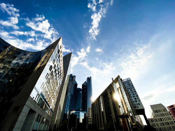 istock Modern skyscrapers and office buildings in financial district 1414288800