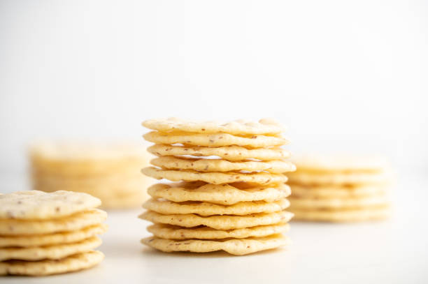 istock Stacks of Crispy Gluten-Free Rice Crackers 1414292708