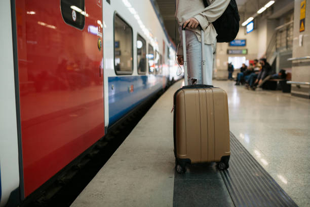 istock Female commuter traveling using a subway 1414299689