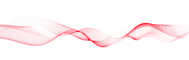Color wave consisting of lines on a white background. Colorful background with dynamic wave elements. 3d