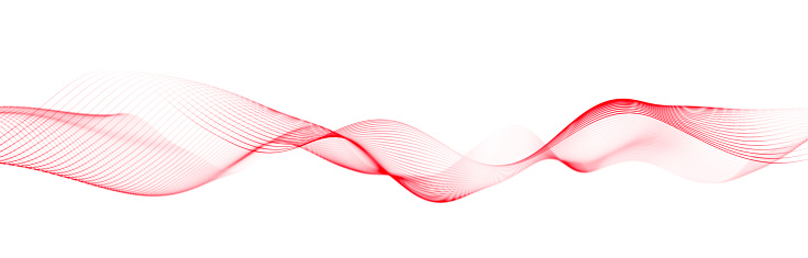 Color wave consisting of lines on a white background. Colorful background with dynamic wave elements. 3d rendering