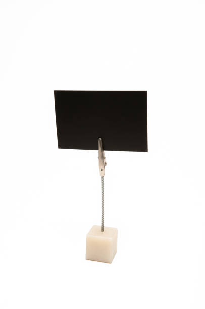 istock Memo Holder With Black Card Isolate in white background 1414301554