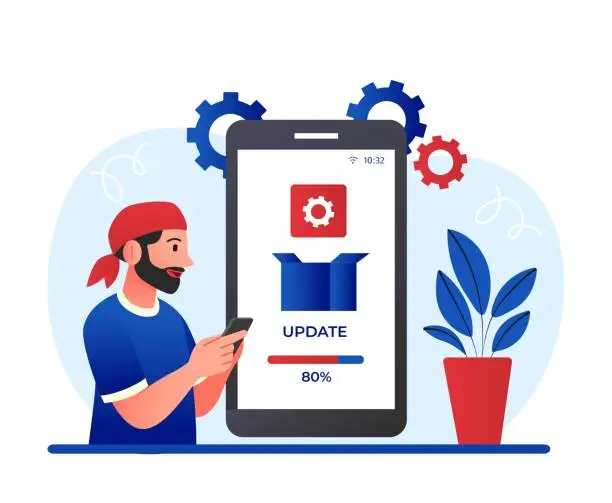 Vector illustration of App installation concept