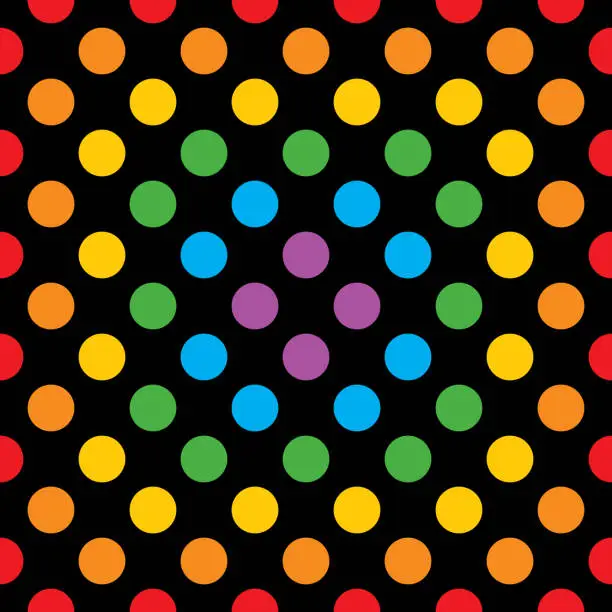 Vector illustration of Multi Colored Spots Seamless Pattern