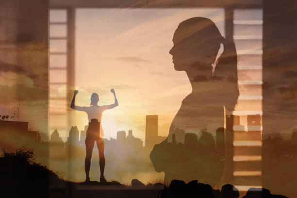 istock Strong successful woman. Strength, power, business concept. 1414308150