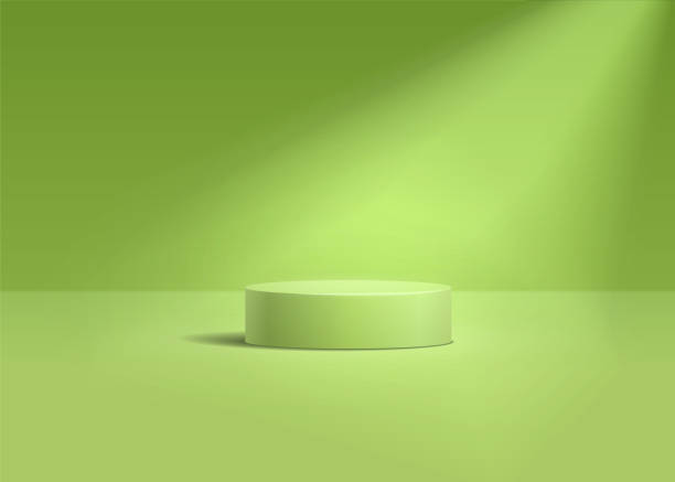 istock Cylinder pedestal podium for product display presentation 3d realistic vector illustration 1414317503