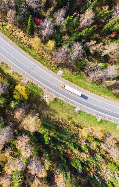 istock Aerial view of beautiful road 1414318457