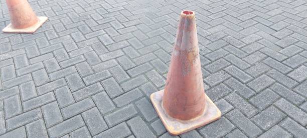 istock Traffic cone of plastic or rubber 1414337829