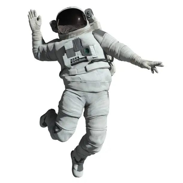 Photo of Astronaut 3d illustration isolated on white background