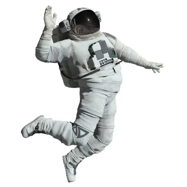 3D illustration astronaut isolated on white background