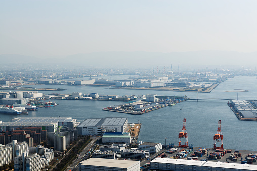 Scenery of Osaka port in Osaka