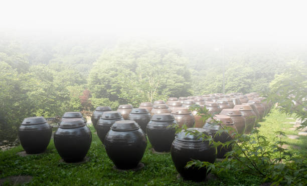 Traditional Jangdokdae in the forest of Manyeonsa Temple in Hwasun.