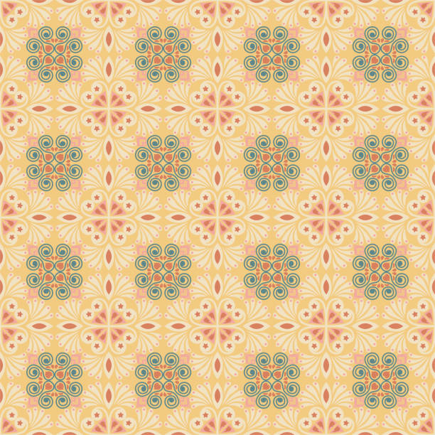 istock Nature Seamless Pattern Garden Floral Background Damask Plant Aboriginal Ornament Art 1414349669