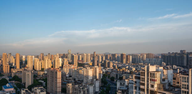istock Modern architecture and urban skyline at dusk 1414351841