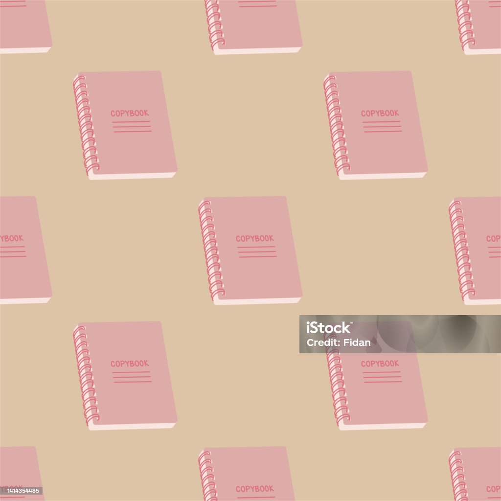 Notebook Pattern Hd Seamless Vector Notebook Pattern Stylish Paper Note Copybook Background ...
