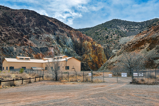 Long abandoned goal mine outside  of the ghost town of Jerome in Arizona