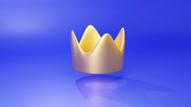 istock Golden crown, modern icon in cartoon style. 3d rendering 1414364426