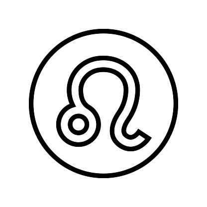 leo zodiac line icon vector. leo zodiac sign. isolated contour symbol black illustration