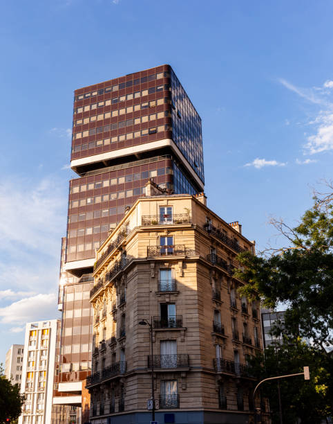 istock Modern building behind the ancient palace in Paris 1414368386